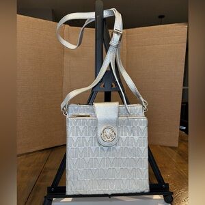 MFK Collection Silver Crossbody Bag
